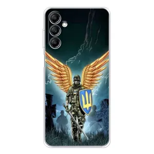 Патриотический Чехол для Samsung Galaxy M36 (ЗСУ з крильями)