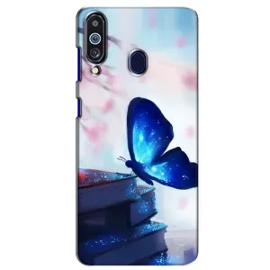 Силіконовий бампер з картинкою звірів для Samsung Galaxy M40 (Метелик синій)