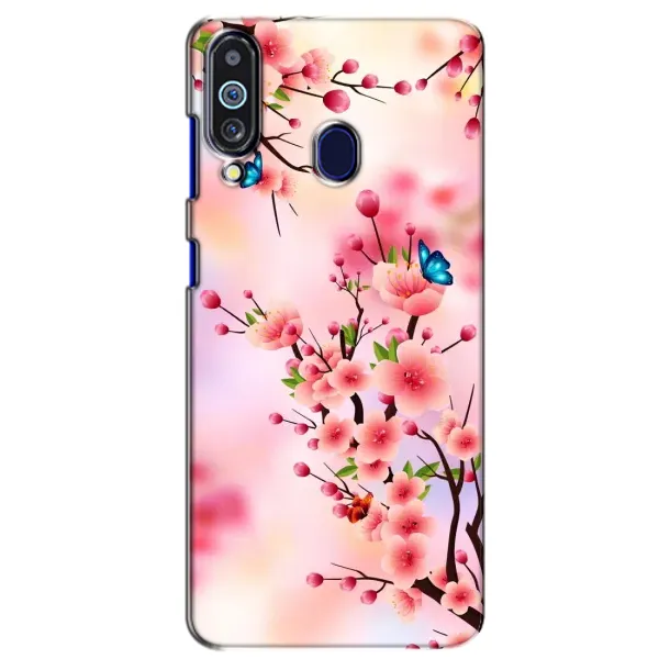 Чехол с рисунком «Бабочки на сакуре» для Samsung Galaxy M40