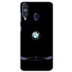 Силіконовий бампер з картинкою машини на Samsung Galaxy M40 (Чорний BMW)