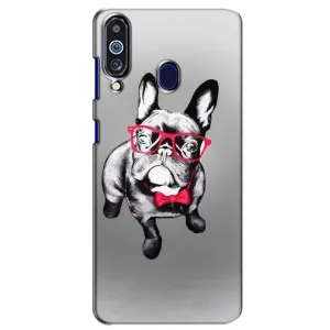 Чехол (ТПУ) Милые собачки для Samsung Galaxy M40 (Бульдог в очках)