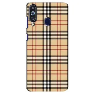 Чехол с Брендами одежды на Самсунг М40 (Burberry стиль)