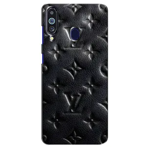Текстурный Чехол Louis Vuitton для Самсунг М40 (Черный ЛВ)