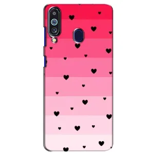 Чехлы с тематикой "Маленькие Сердечки" на Samsung Galaxy M40 (Чорные сердечки)