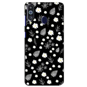 Чехлы с тематикой "ЦВЕТЫ" на Samsung Galaxy M40 (цветение на чорном)