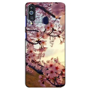 Чехол с принтом САКУРЫ на Samsung Galaxy M40 (Цветущая сакура)