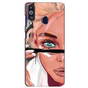Силиконовый Чехол на Samsung Galaxy M40 с картинкой Стильных Девушек (Девушка и ресницы)