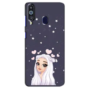Чехол Стильные девушки на Samsung Galaxy M40 (Девушка и сердечки)