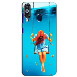Чехол Стильные девушки на Samsung Galaxy M40 (Девушка на качели)