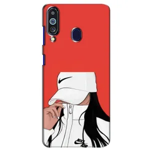 Силиконовый Чехол на Samsung Galaxy M40 с картинкой Стильных Девушек (Девушка Nike)