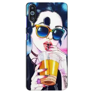 Чехол с картинкой Модные Девчонки Samsung Galaxy M40 (Девушка с коктейлем)