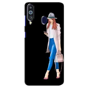 Чехол с картинкой Модные Девчонки Samsung Galaxy M40 (Девушка со смартфоном)