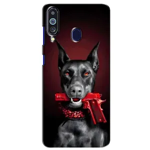 Чехол ДОБЕРМАН для Samsung Galaxy M40 (Доберман злой)