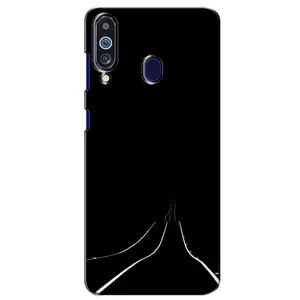 Чехол с картинками на черном фоне для Samsung Galaxy M40 (Дорога)