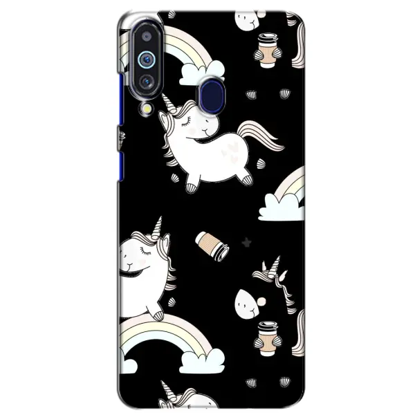 Чехол с рисунком «Единорог с кофе» для Samsung Galaxy M40 Чехол с рисунком «Единорог с кофе» для Samsung Galaxy M40