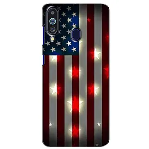 Чехол Флаг USA для Samsung Galaxy M40 (Флаг США 2)