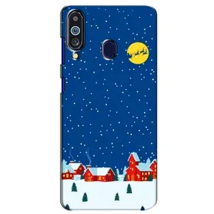 Силіконовий бампер на різдво для Samsung Galaxy M40 (Місто в снігу)