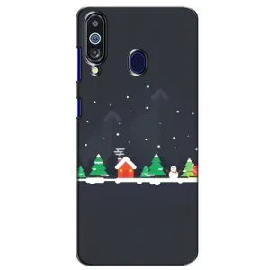 Силіконовий бампер на різдво для Samsung Galaxy M40 (Місто зимове)