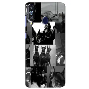 Чехол ДОБЕРМАН для Samsung Galaxy M40 (Коллаж Доберман)