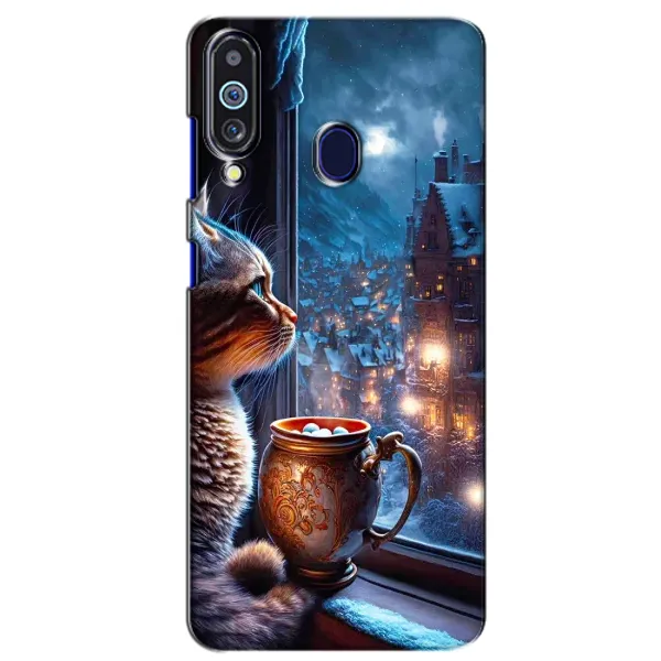 Чехол с рисунком «Кот новогодний» для Samsung Galaxy M40 Чехол с рисунком «Кот новогодний» для Samsung Galaxy M40