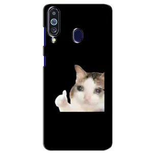 Бампер с принтом Мемы для Samsung Galaxy M40 (Кот в слезах)