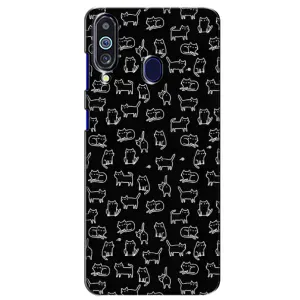 Чохол на тематику: Коти для Samsung Galaxy M40 (Котики на чорному)