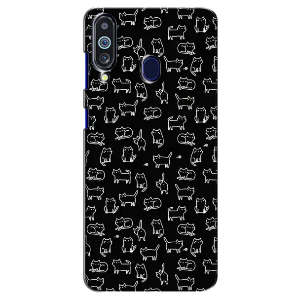 Чехол с рисунком «Котики на черном» для Samsung Galaxy M40 Чехол с рисунком «Котики на черном» для Samsung Galaxy M40