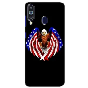 Чехол Флаг USA для Samsung Galaxy M40 (Крылья США)