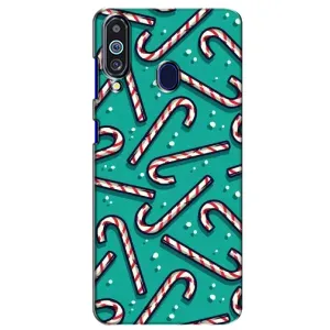 Силіконовий бампер на різдво для Samsung Galaxy M40 (Льодяники)