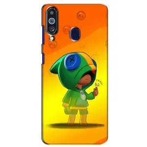 Чехол Бравл Старс для Samsung Galaxy M40 (LEON в кофте)