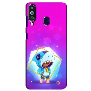 Чехол Бравл Старс для Samsung Galaxy M40 (Леон в костюме Акулы)