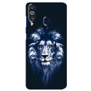 Чехол с картинкой на Samsung Galaxy M40 (Лев - синий)