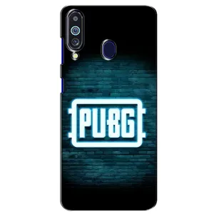 Чохол (TPU) з картинкою "Лого Пабг" на Самсунг М40 (Лого PUBG)