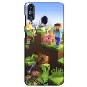 Чехлы для Samsung Galaxy M40 (Персонажи Майн Крафт) (Майн-крафт)