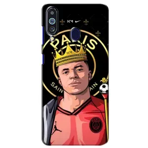 Чехол (TPU) с Футболистом на Samsung Galaxy M40 (Mbappe King)