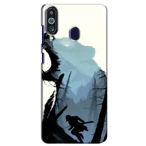 Силіконовий бампер з картинкою звірів для Samsung Galaxy M40 (Ведмідь та ліс)