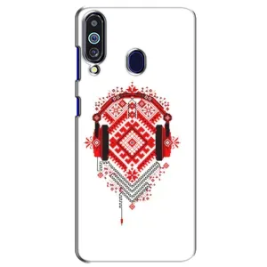 Силиконовый Чехол на Samsung Galaxy M40 с картинкой Вышиванки (Модная вышиванка)