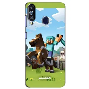 Чехлы для Samsung Galaxy M40 (Персонажи Майн Крафт) (На коне)