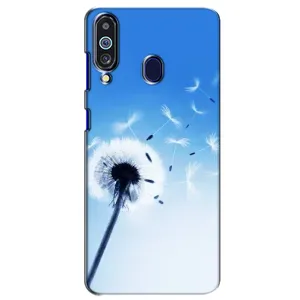 Силиконовый Чехол с одуванчиками на Samsung Galaxy M40 (Одуванчик на голубом)