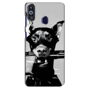 Чехол ДОБЕРМАН для Samsung Galaxy M40 (Опасный доберман)