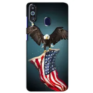 Чехол Флаг USA для Samsung Galaxy M40 (Орел и флаг)