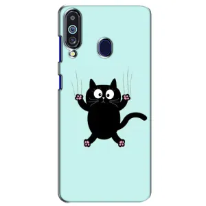 Силіконовий чохол з котиком для Samsung Galaxy M40 (Падаючий кіт)
