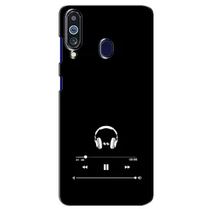 Чехол с картинками на черном фоне для Samsung Galaxy M40 (Плеер)