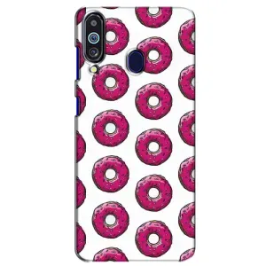 Чохол з зображенням смачної їжі для Samsung Galaxy M40 (Рожеві пончик)