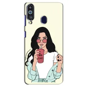 Силиконовый Чехол на Samsung Galaxy M40 с картинкой Стильных Девушек (С напитком)