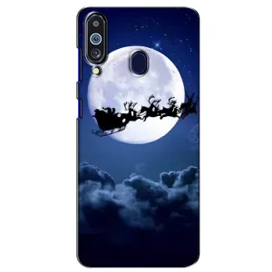 Чохол Санта Клаус для Samsung Galaxy M40 (Санта - місяць)