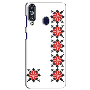 Силиконовый Чехол на Samsung Galaxy M40 с картинкой Вышиванки (Силуэт вышиванки)