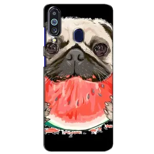 Чехол (ТПУ) Милые собачки для Samsung Galaxy M40 (Смешной Мопс)