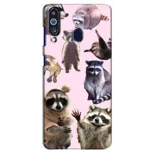 Силиконовый Чехол с Енотами на Samsung Galaxy M40 (Смешные Еноты)
