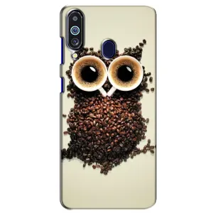 Чехлы с принтом СОВЫ для Samsung Galaxy M40 (Сова с зерен кофе)